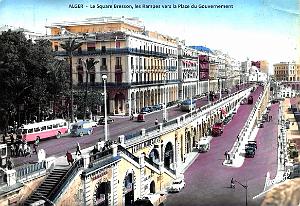Alger - Square Bresson, les Rampes vers la Place du Gouvernement